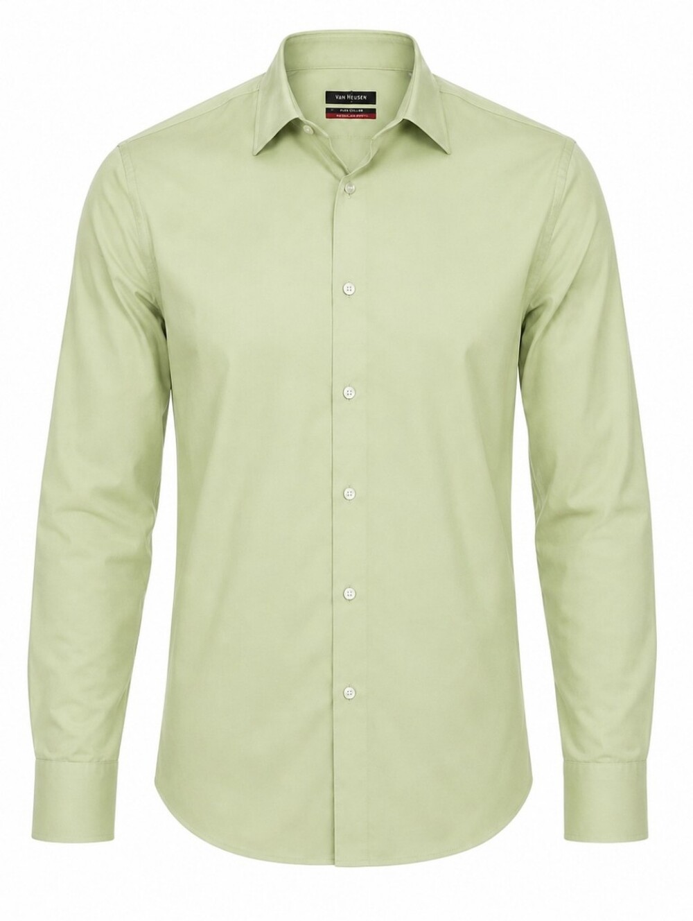 Van Heusen Light Green Men's Dress Shirt Slim Fit 16.5 L/G